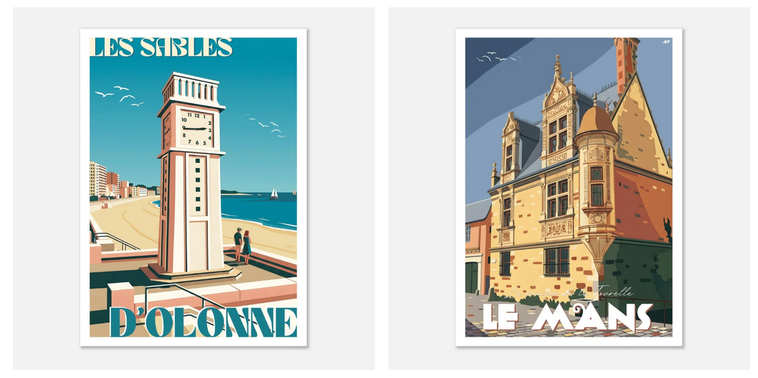 Les trésors des Pays de la Loire en affiches : de Nantes aux Sables-d'Olonne