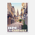 Illustration graphique des façades et balcons en fer forgé de Brive-la-Gaillarde
