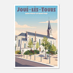 Illustration graphique de l'architecture historique et de la pierre de taille à Joué-lès-Tours