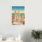 Tirage d'art illustré de Chartres pour une décoration murale contemporaine