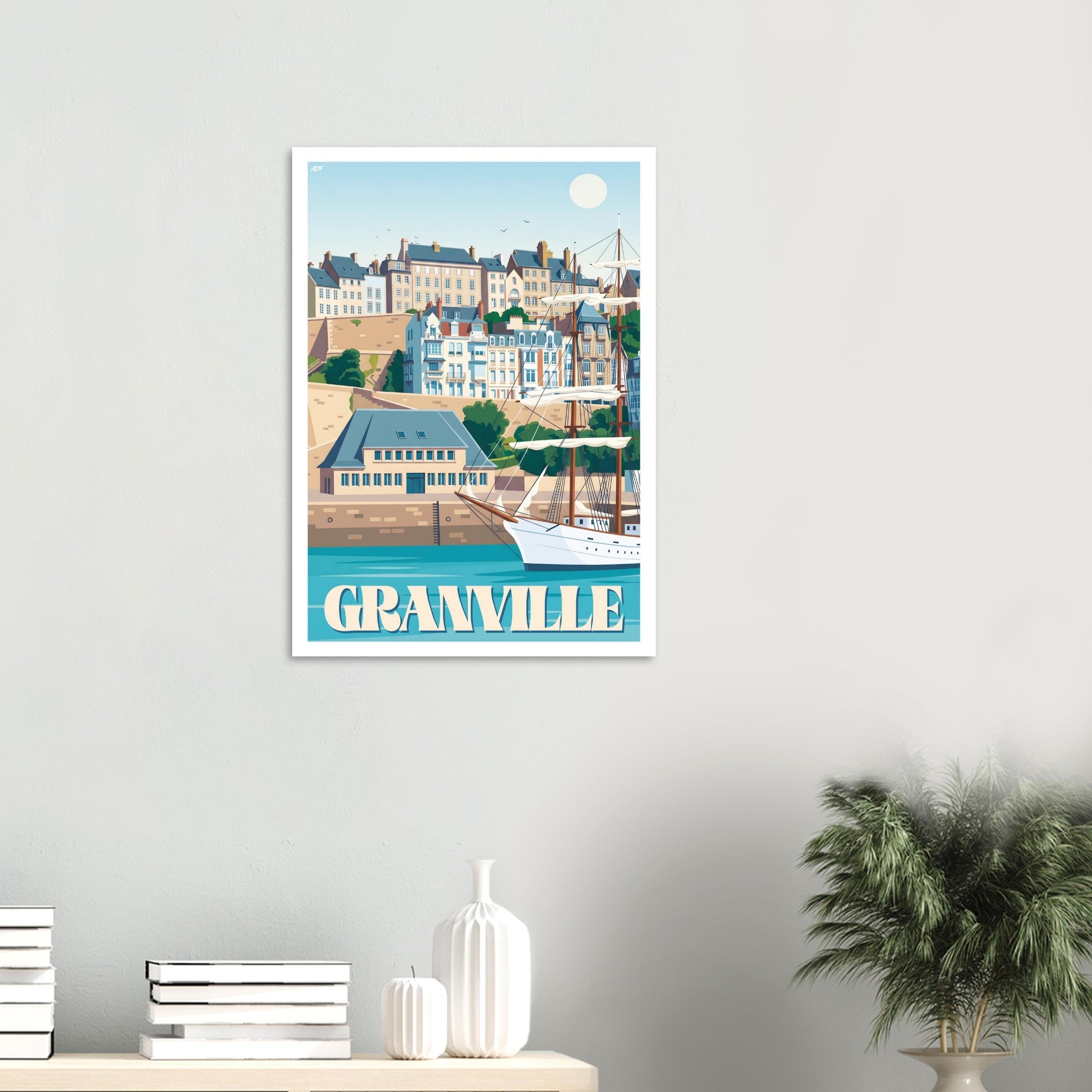 Tirage d'art illustré de Granville pour décoration murale d'inspiration marine