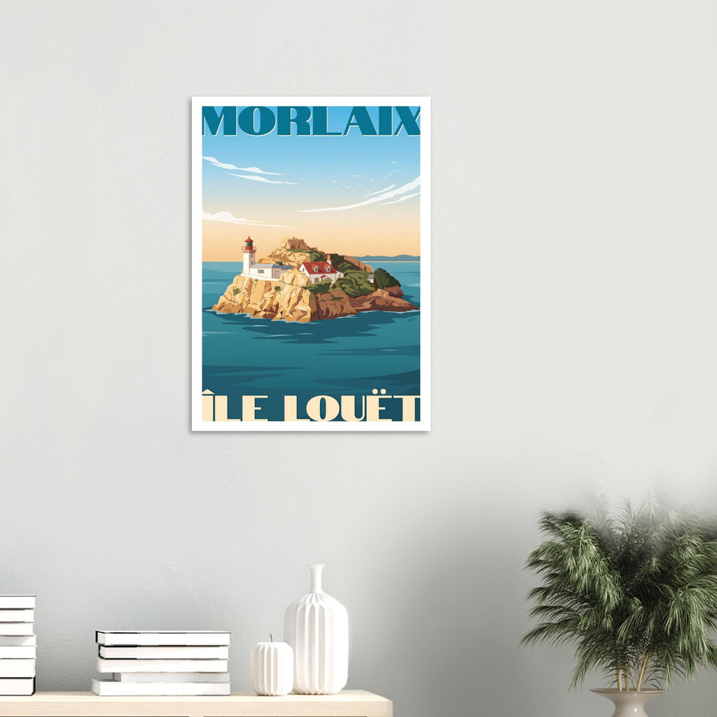Décoration murale esprit bord de mer avec le tirage d'art de Morlaix et l'île Louët
