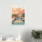 Décoration murale contemporaine avec l'affiche illustrée de Narbonne